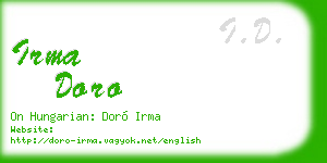 irma doro business card